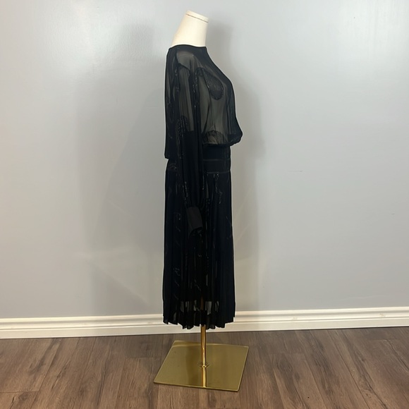 Albert Nipon Boutique Vintage Sheer Black Dress - Picture 14 of 17